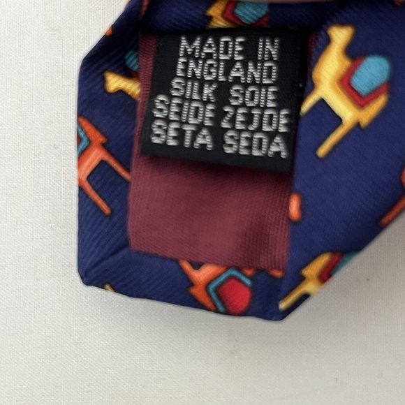 Lock & Co London Men’s Llama Multicolor Silk Tie - Picture 8 of 10